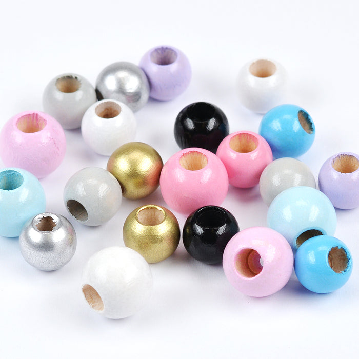 Säkerhetspärlor, 12mm, rosa, 6st