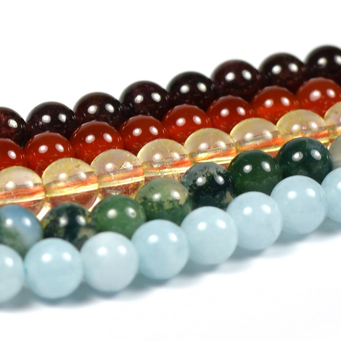 Karneol pärlor, 6mm