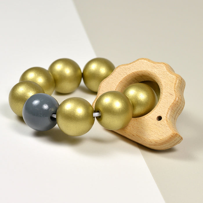Träpärlor, 20mm, mörkgrå, 10st