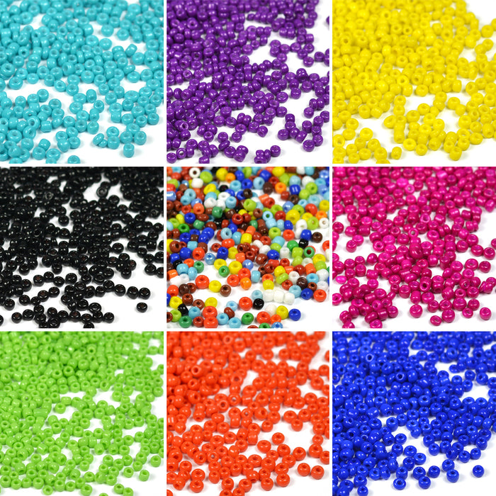 Seed Beads, 2mm, opak turkos, 30g
