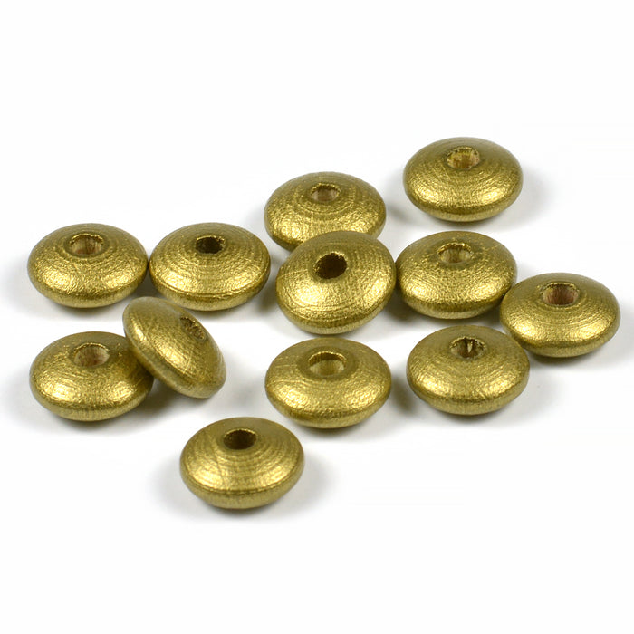 Trälinser, guld, 50st