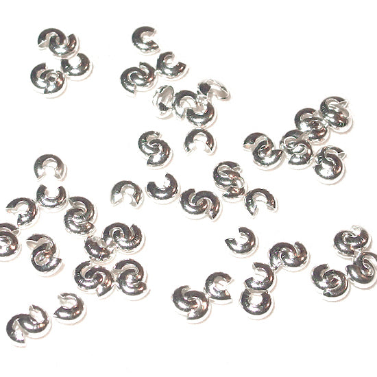 Gömmor, silver, 4mm, 50st