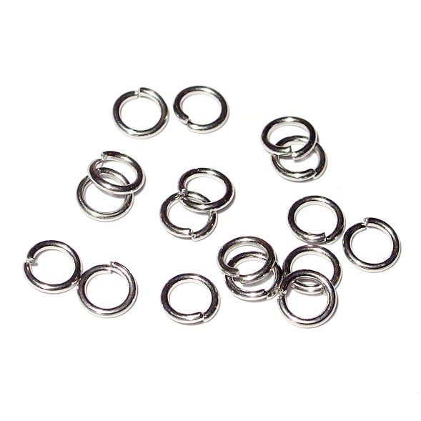 Enkla motringar, antiksilver, 6mm, 100st