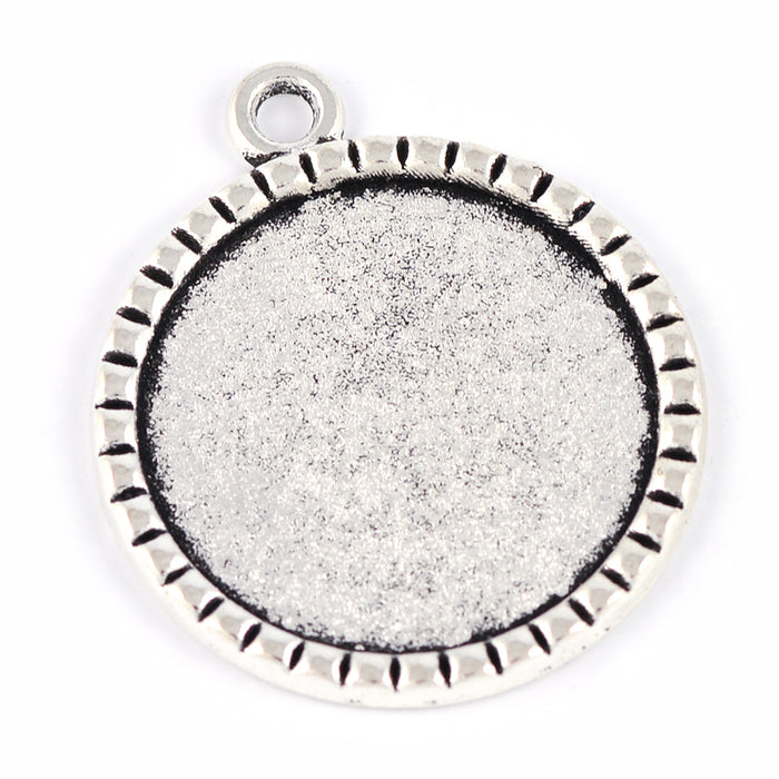 Ramberlock med nitar, antiksilver, 25mm