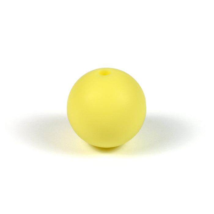 Silikonpärlor, pastellgul, 12mm