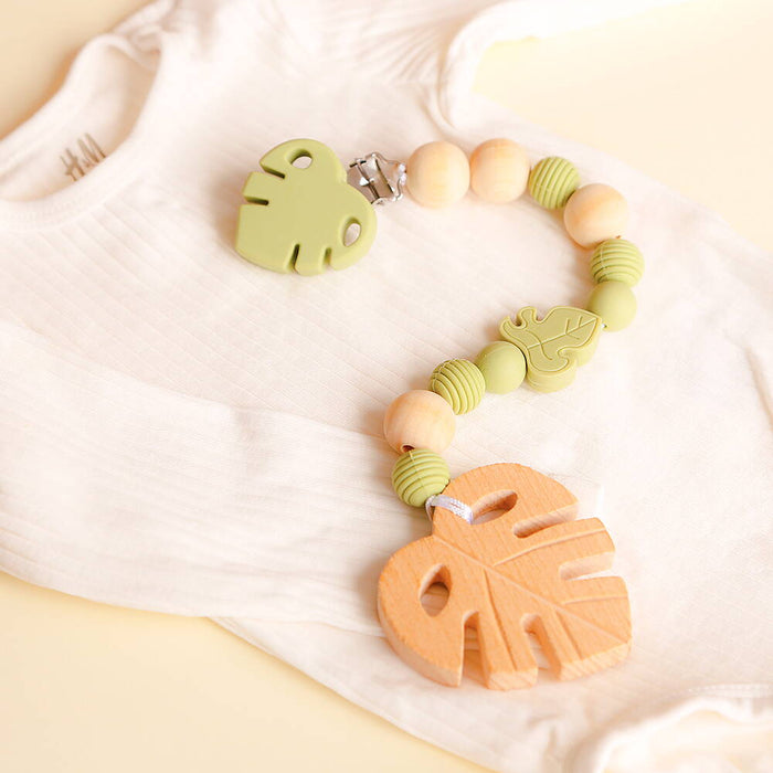 Silikonclips, monstera blad