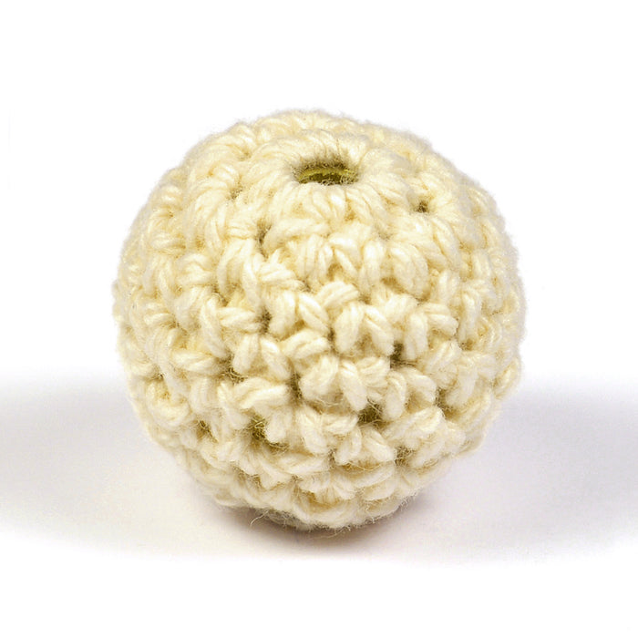 Virkad pärla, creme, 20mm