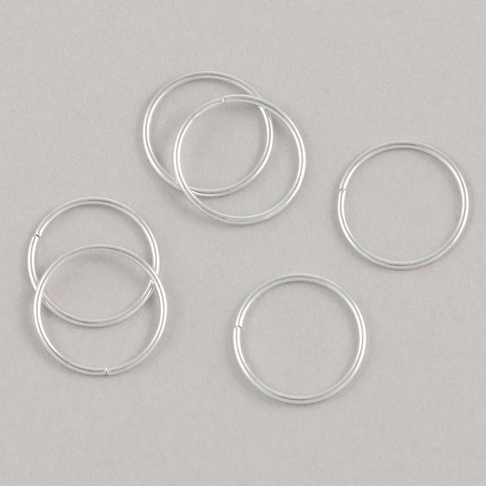 Enkla motringar, silver, 14mm, 60st