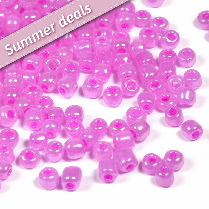 Seed Beads, 4mm, ceylon orchid