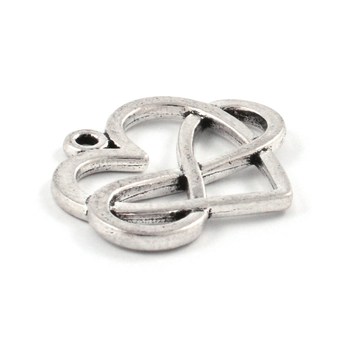 Berlock, polyamori, antiksilver, 27x20mm, 5st