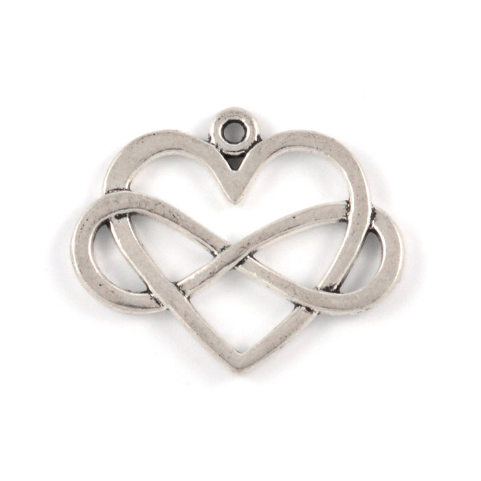 Berlock, polyamori, antiksilver, 27x20mm, 5st