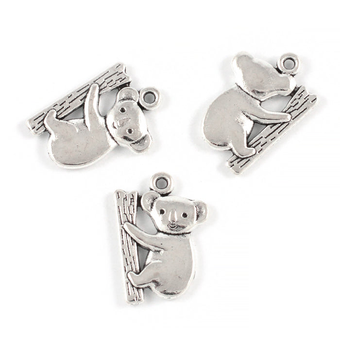 Berlock, koala, antiksilver, 14x17mm, 5st