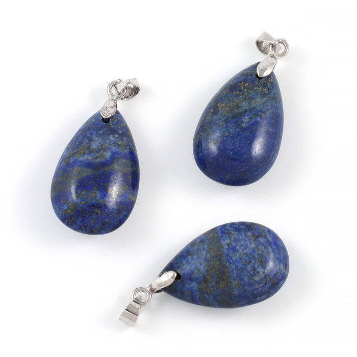 Hänge, droppe av lapis lazuli, 24mm, 1st