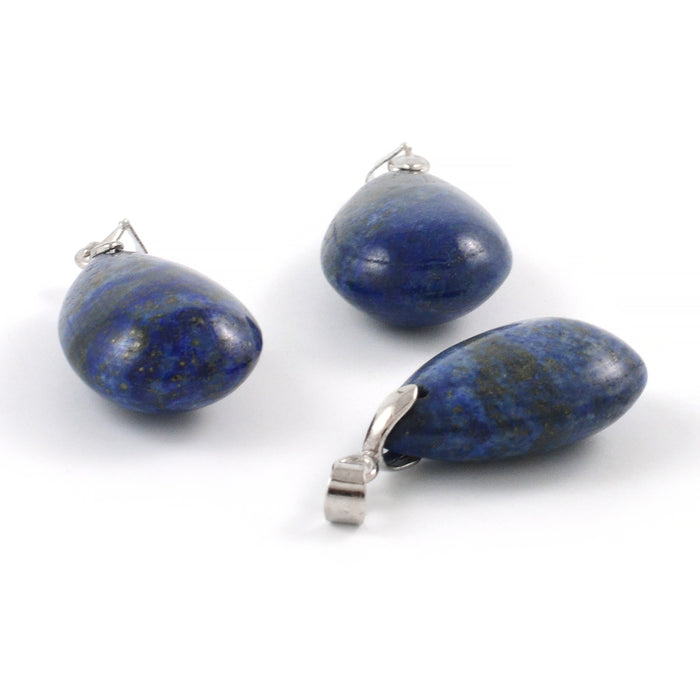 Hänge, droppe av lapis lazuli, 24mm, 1st
