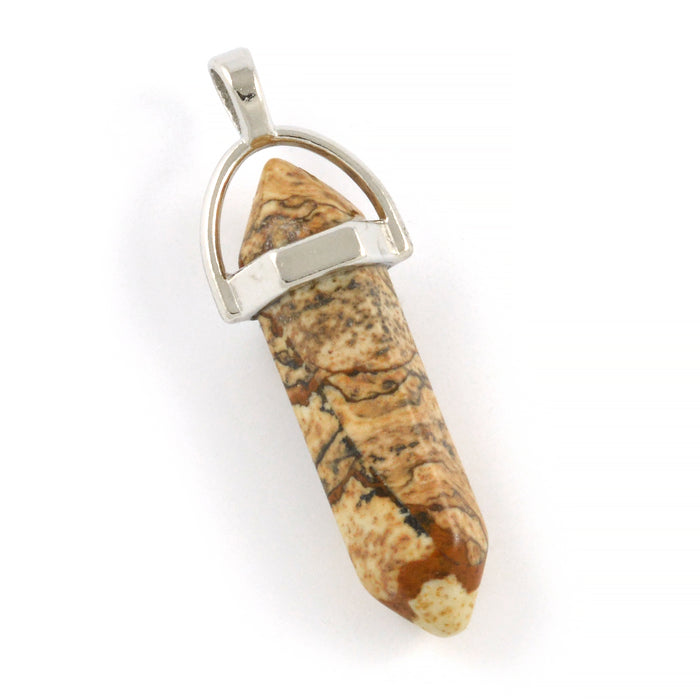 Berlock, bullet av picture jaspis, 32mm, 1st