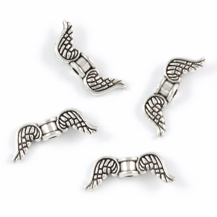 Änglavingar, antiksilver, 18x7mm, 10st