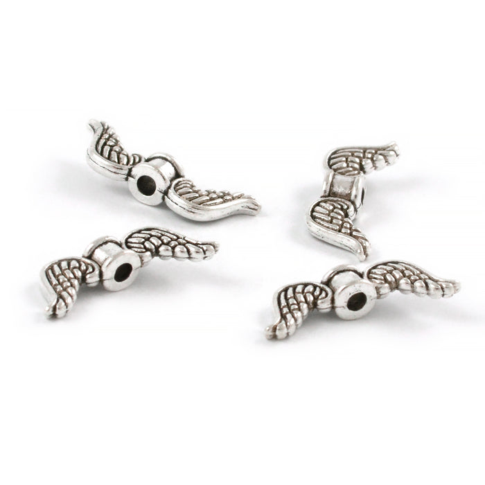 Änglavingar, antiksilver, 18x7mm, 10st