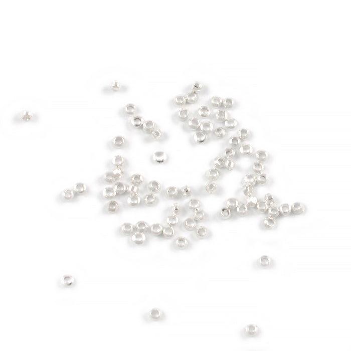 Klämpärlor, silver, 1,5mm, 400st