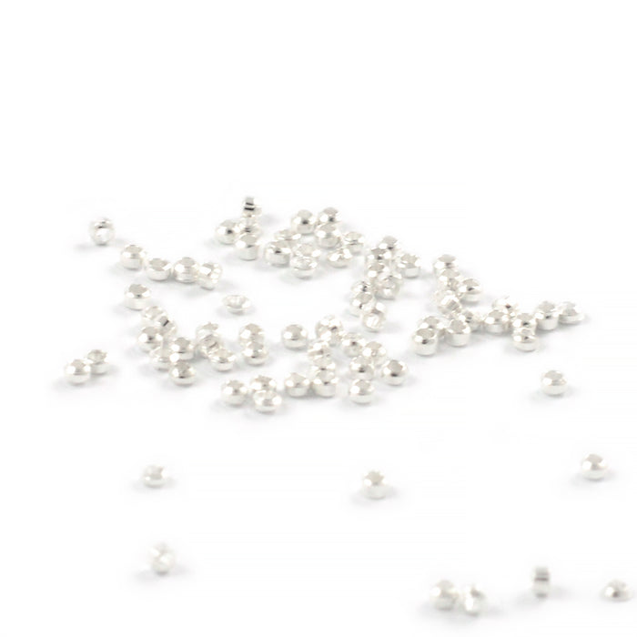 Klämpärlor, silver, 1,5mm, 400st