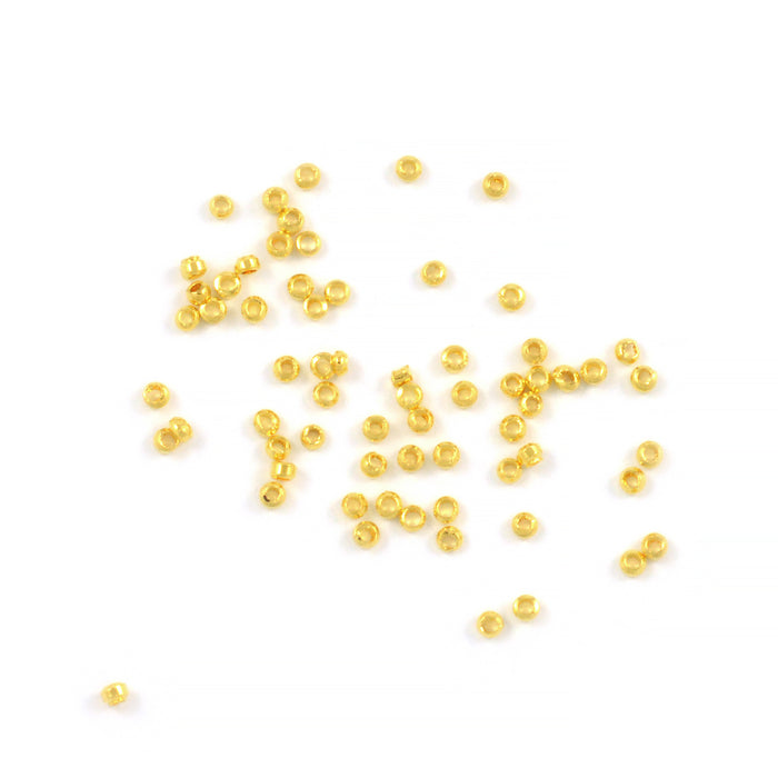 Klämpärlor, guld, 1,5mm, 400st