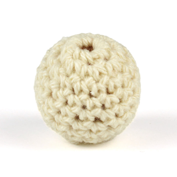 Virkad pärla, beige, 20mm