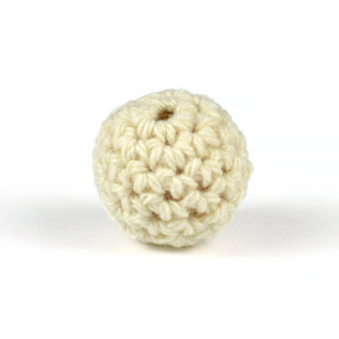 Virkad pärla, beige, 16mm