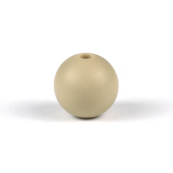 Silikonpärlor, greige, 12mm