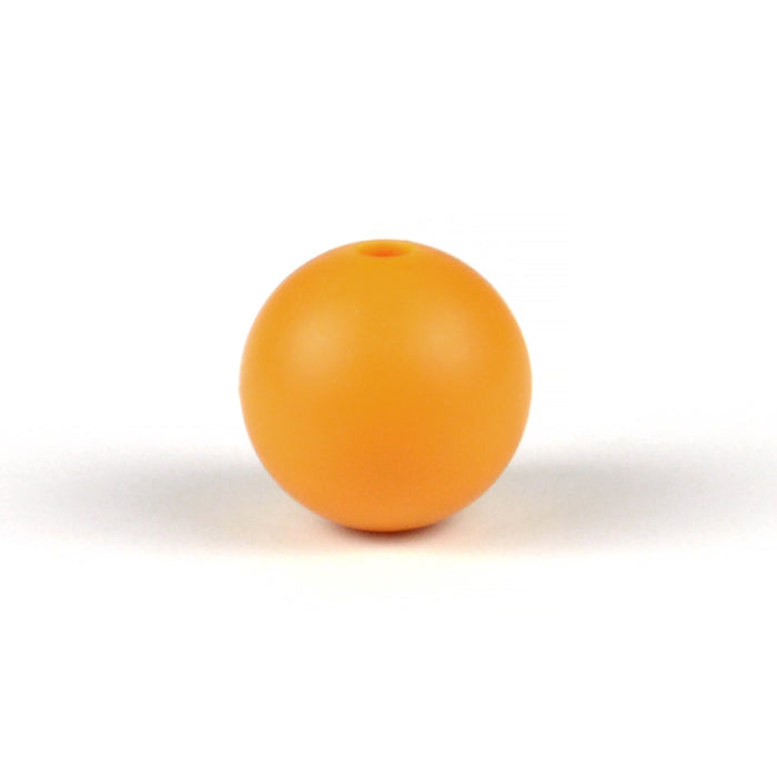 Silikonpärlor, mango, 12mm