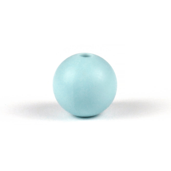 Silikonpärlor, soft blue, 12mm