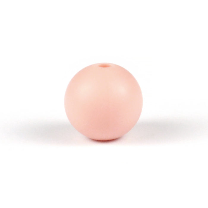 Silikonpärlor, misty rose, 12mm