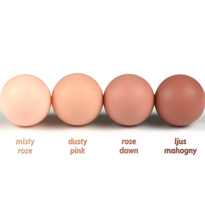Silikonpärlor, dusty pink, 15mm