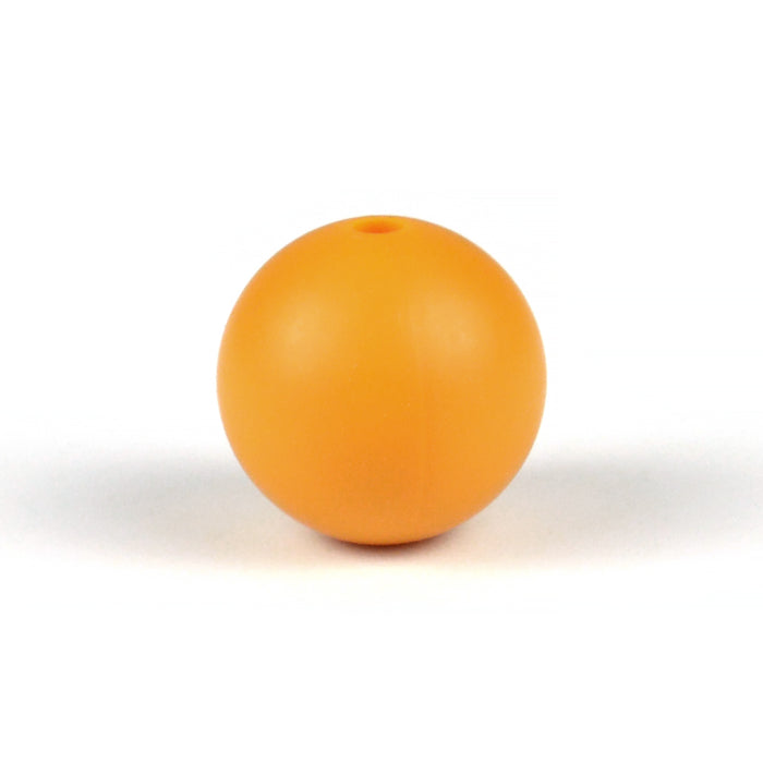 Silikonpärlor, mango, 15mm