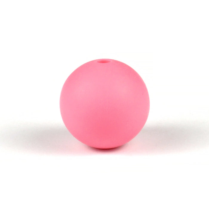 Silikonpärlor, flamingo pink, 15mm
