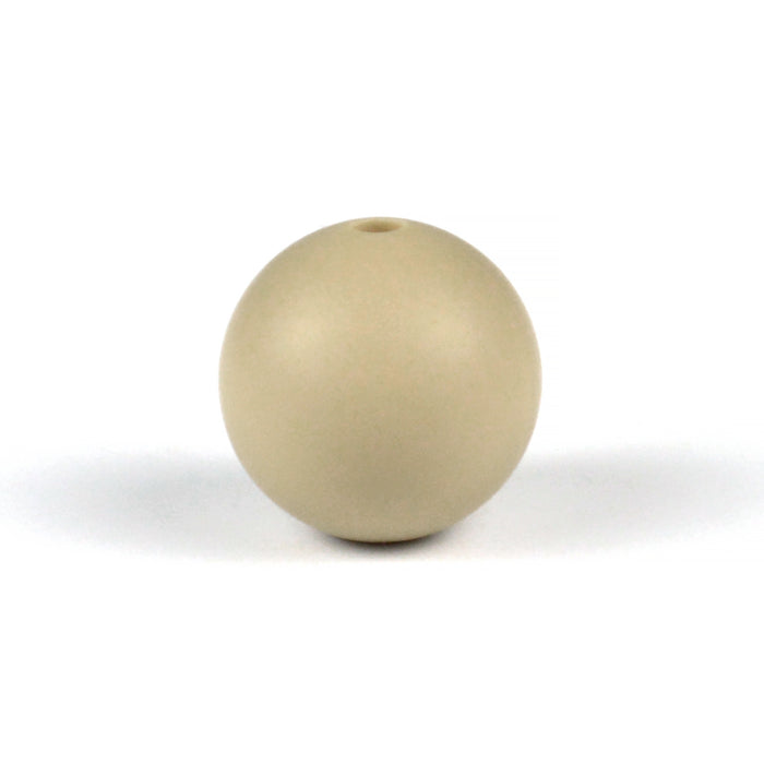 Silikonpärlor, greige, 15mm