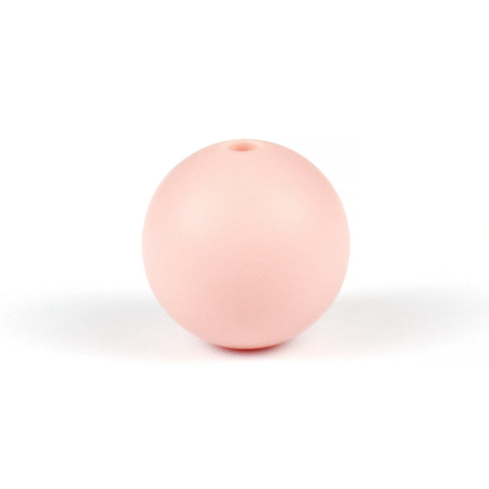 Silikonpärlor, misty rose, 15mm