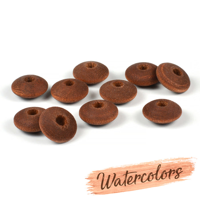Trälinser, watercolors – walnut, 40st