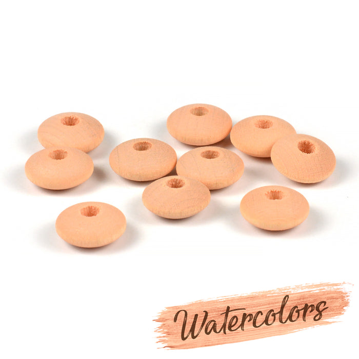 Trälinser, watercolors – apricot, 40st