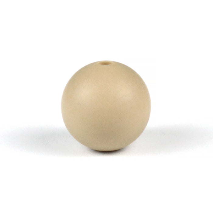 Silikonpärlor, sand, 15mm