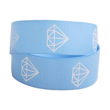 Ripsband med diamant, 22mm