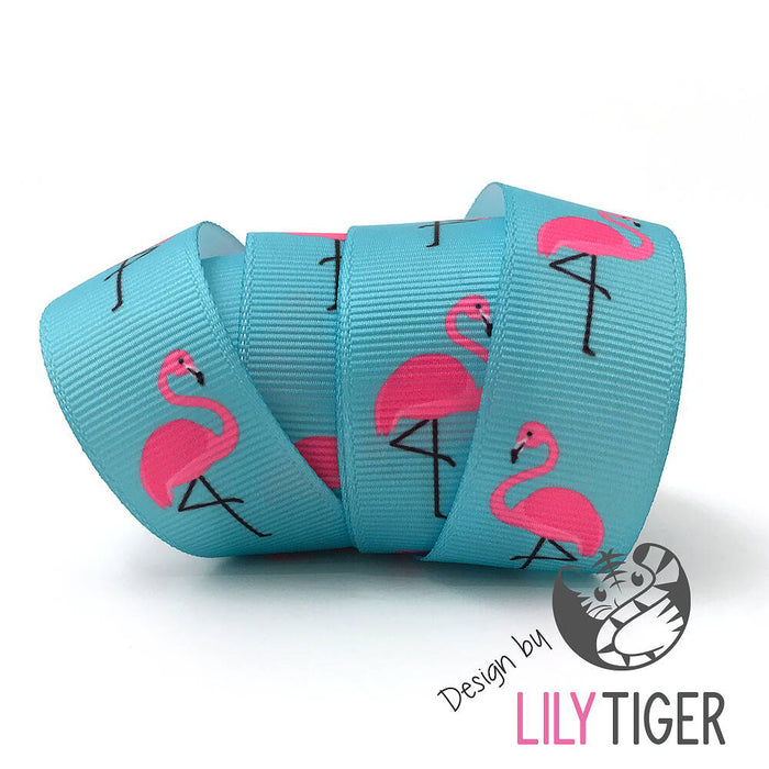 Ripsband Flamingo, 22mm
