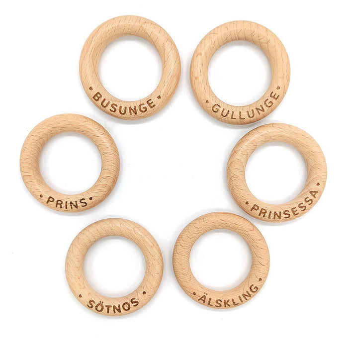 Graverad träring "PRINS", 5,5cm