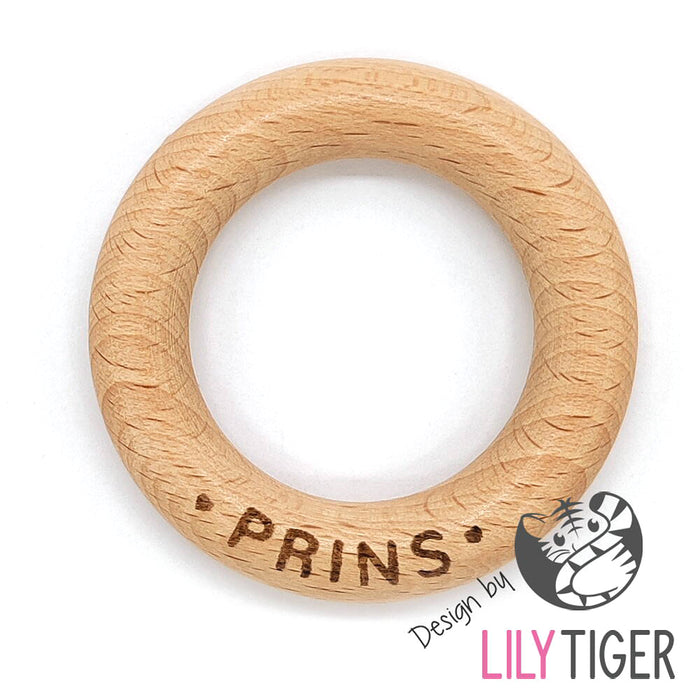 Graverad träring "PRINS", 5,5cm