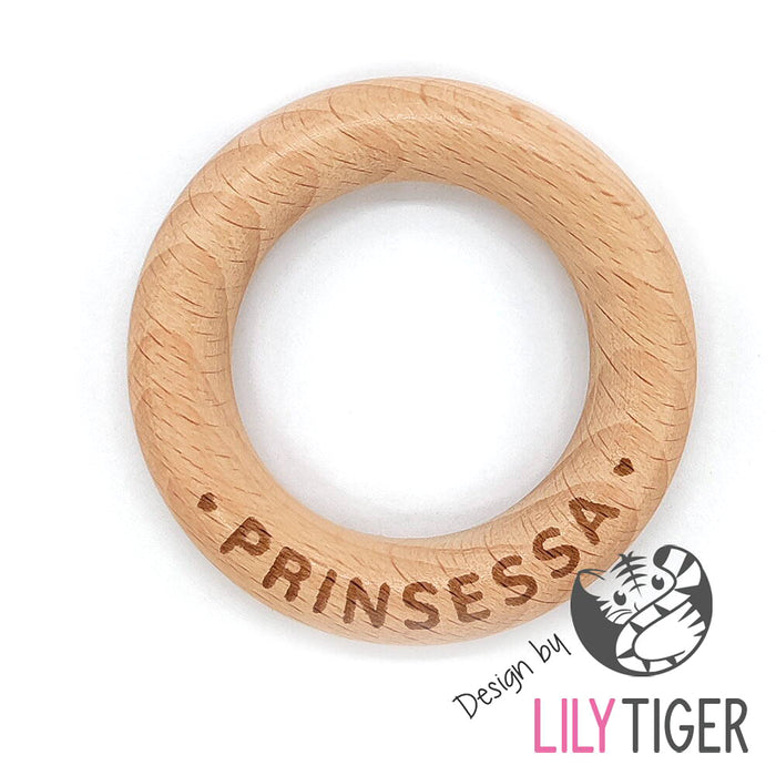 Graverad träring "PRINSESSA", 5,5cm