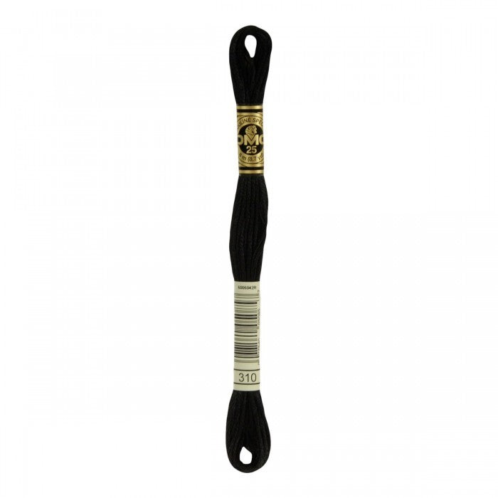 Broderigarn DMC Mouliné – 0310 Svart