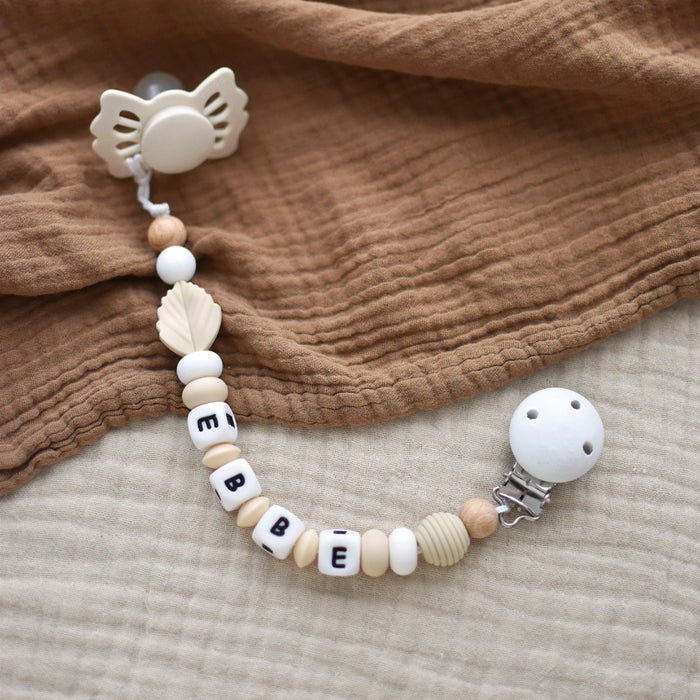 Abacus silikonpärlor, beige, 3st