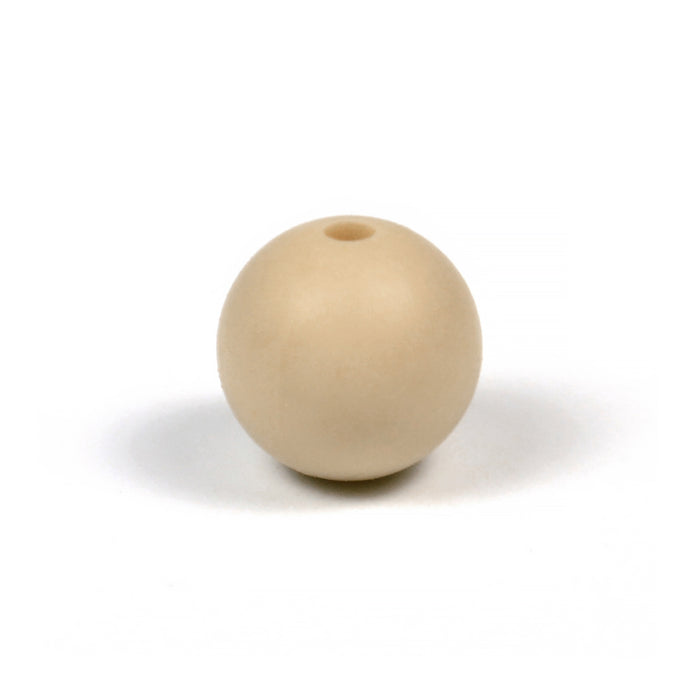 Silikonpärlor, sand, 12mm