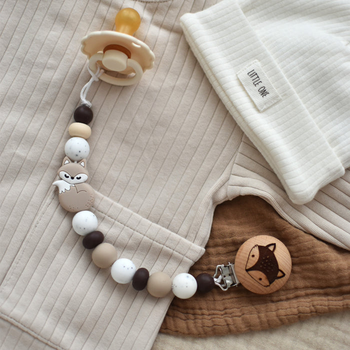 Abacus silikonpärlor, beige, 3st
