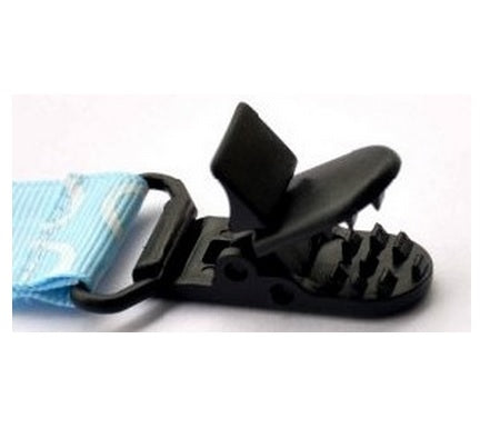 Clips i plast, svart, 25mm