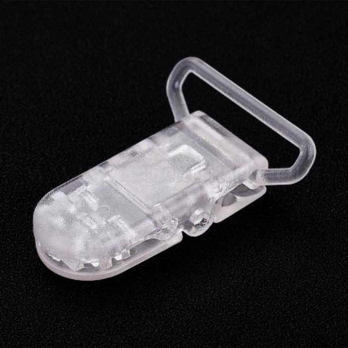 Clips i plast, transparent, 25mm