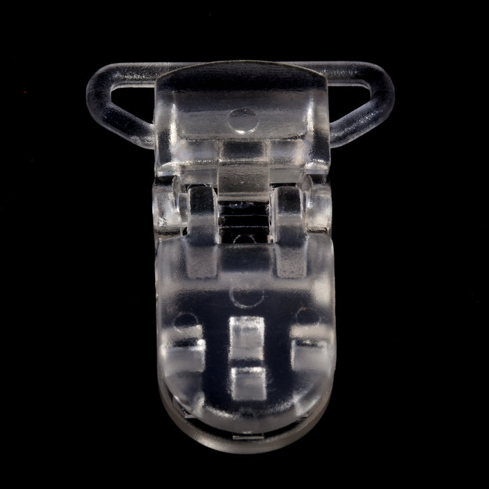 Clips i plast, transparent, 25mm